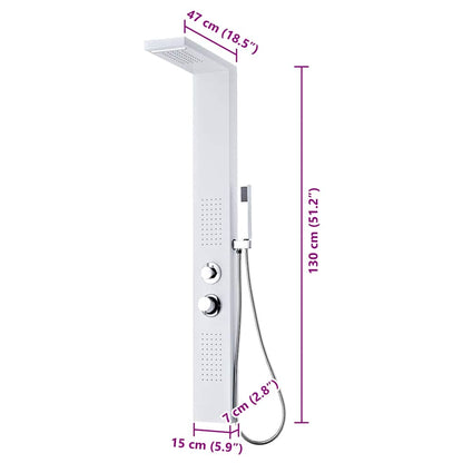 Pannello Doccia in Alluminio Bianco Opaco - homemem39