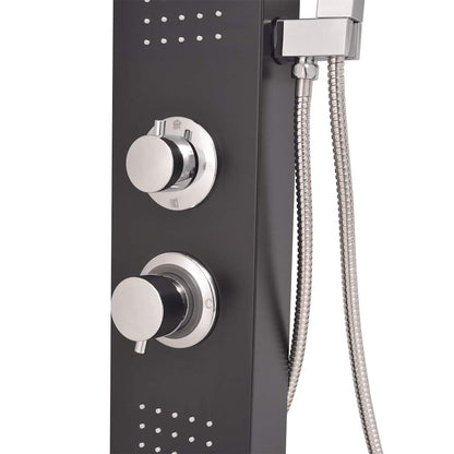 Sistema Pannello Doccia in Alluminio Nero Opaco - homemem39