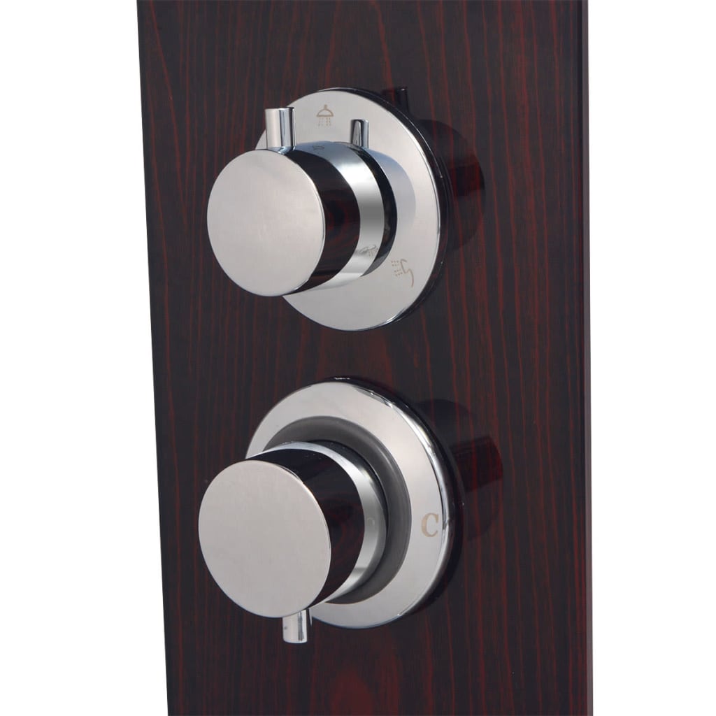 Sistema Pannello Doccia in Vetro Marrone - homemem39