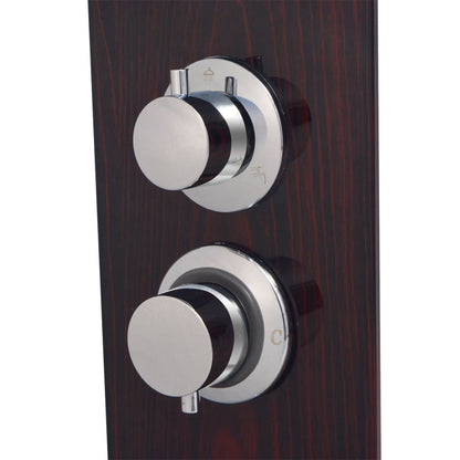 Sistema Pannello Doccia in Vetro Marrone - homemem39