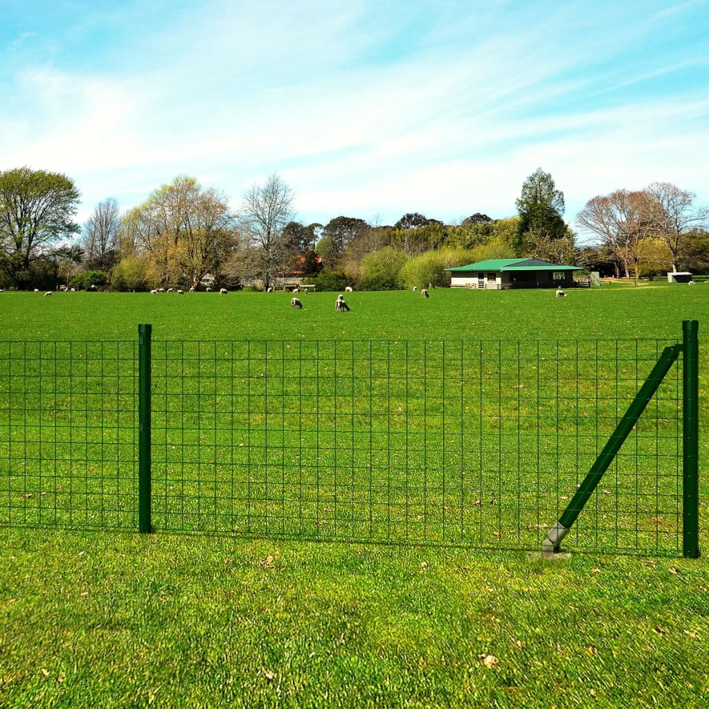 Euro-Stahlzaun 10x1,5 m grün