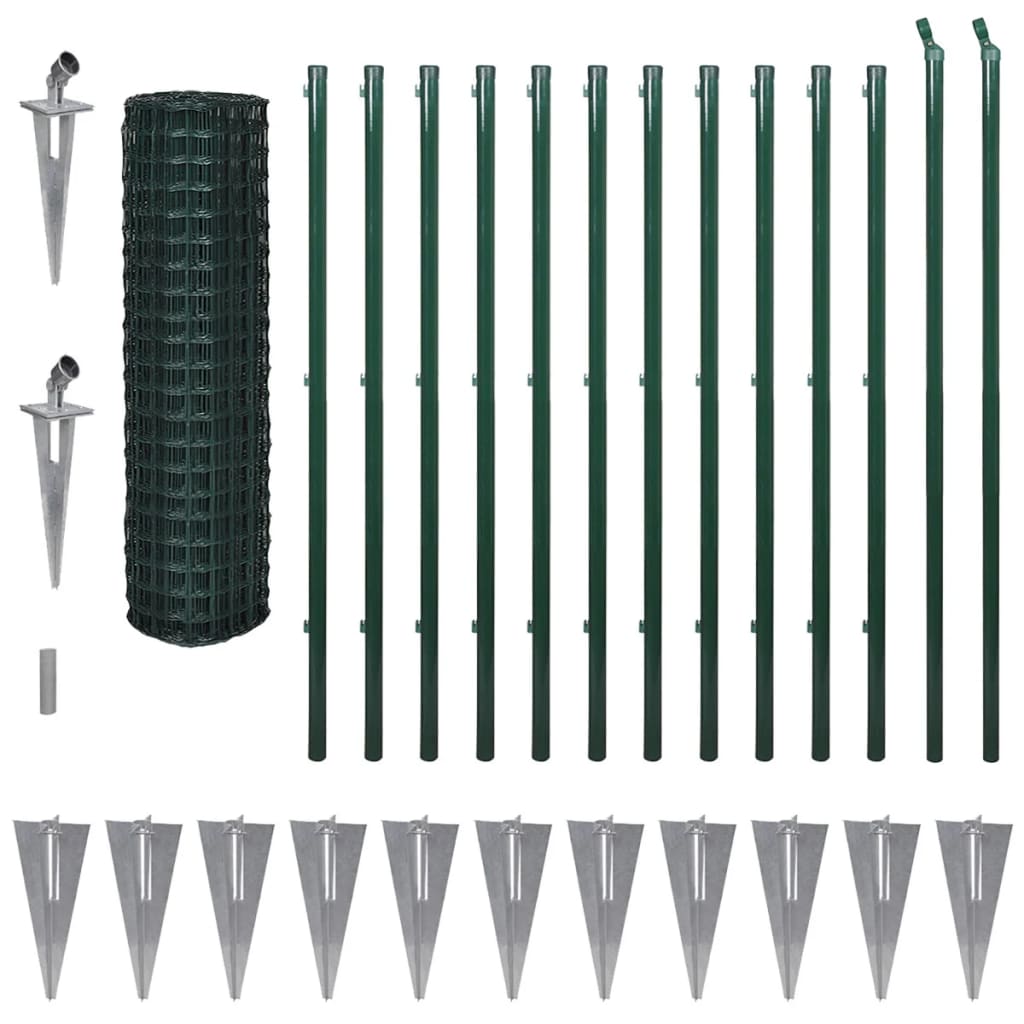 Euro Steel Fence 25x1.5 m Green