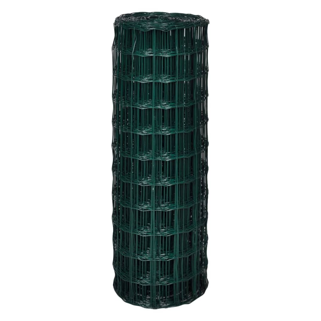 Recinzione Euro in Acciaio 25x1,7 m Verde