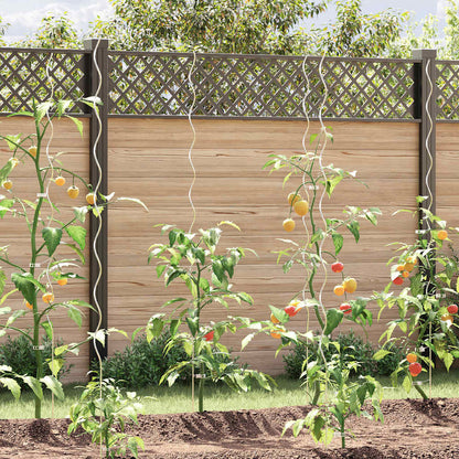 5 pz Supporti a Spirale per Piante 170 cm in Acciaio Zincato