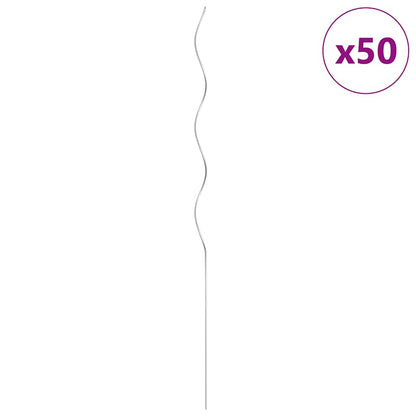 50 pz Supporti a Spirale per Piante 110 cm in Acciaio Zincato
