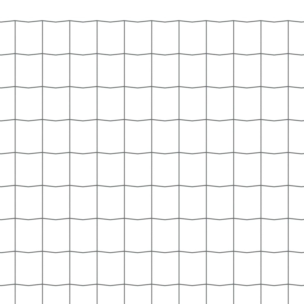 Recinzione Euro in Acciaio 25x0,8 m Grigia - homemem39
