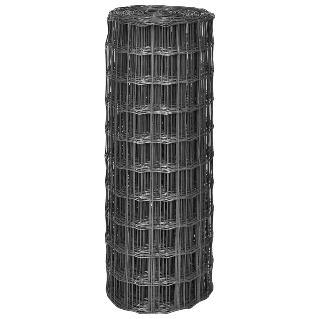 Recinzione Euro in Acciaio 25x1 m Grigia