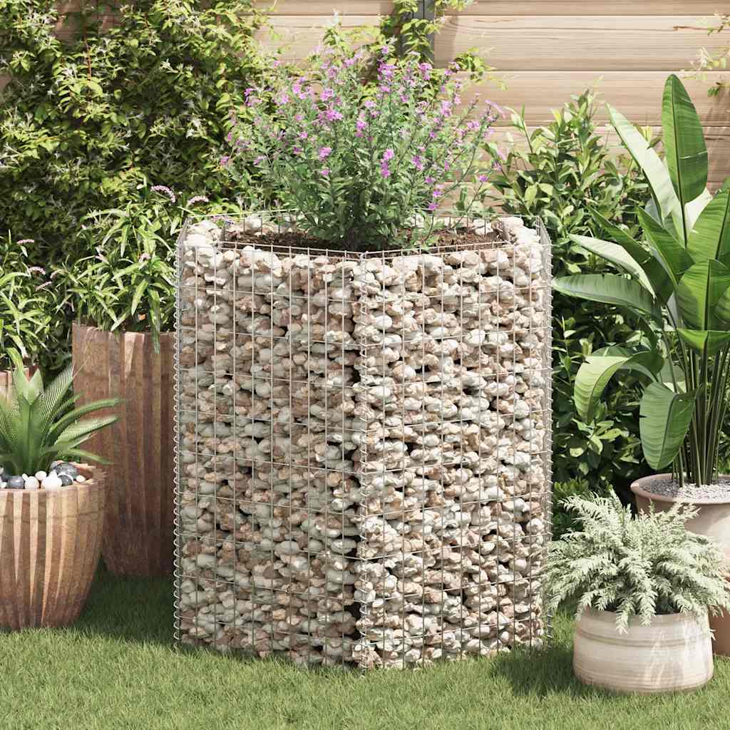 Gabbione Letto Rialzato da Giardino Esagonale 100x90x100 cm | homemem39