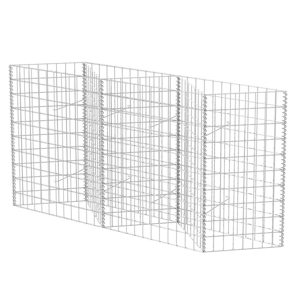 Gabbione in Rete in Acciaio Zincato 120x30x100 cm | homemem39