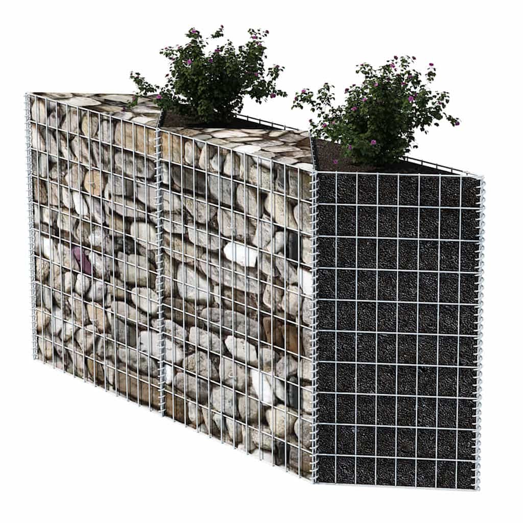Gabbione in Rete in Acciaio Zincato 120x30x100 cm | homemem39