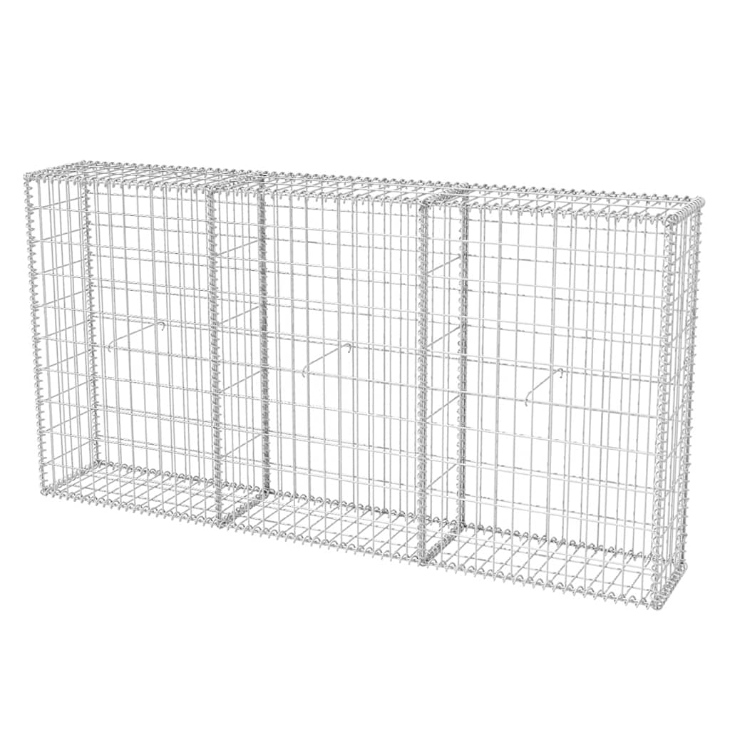 Gabbione in Rete in Acciaio Zincato 200x30x100 cm | homemem39