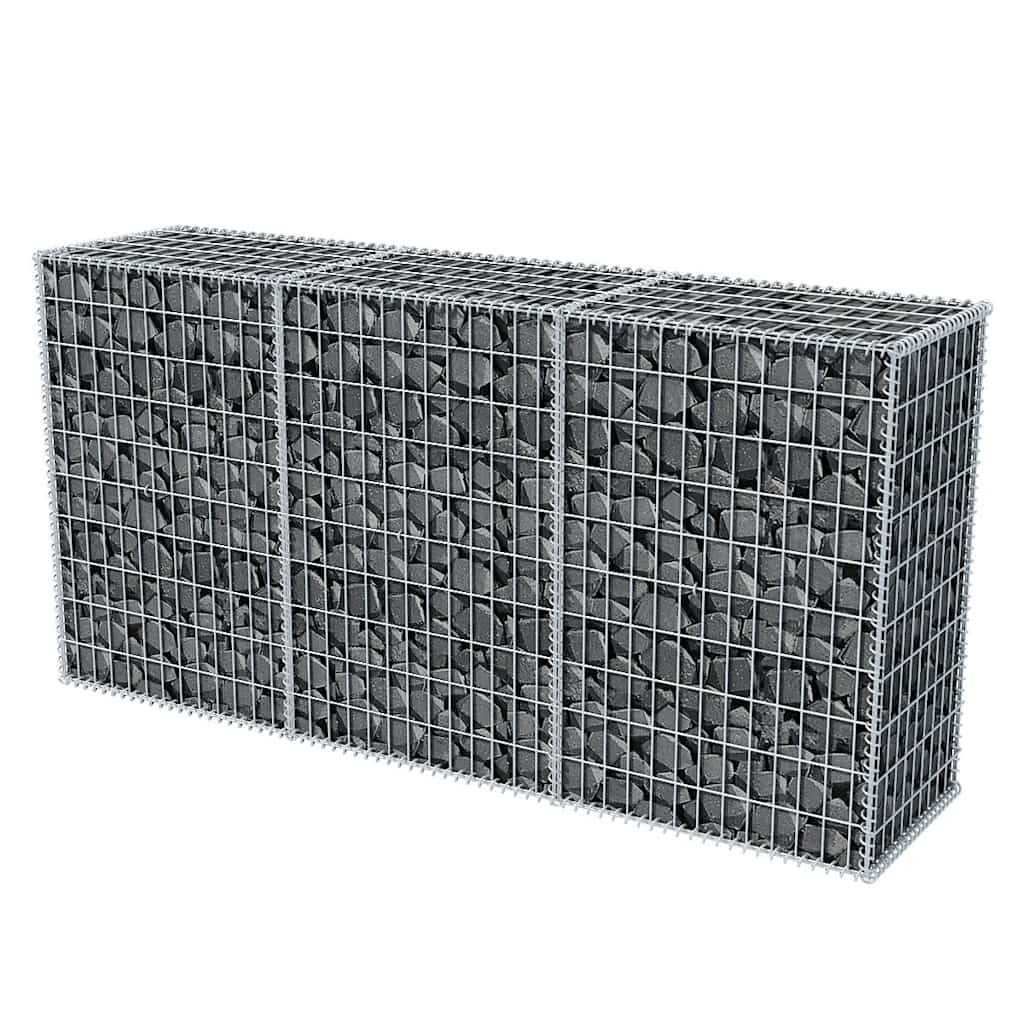 Gabbione in Rete in Acciaio Zincato 200x50x100 cm | homemem39