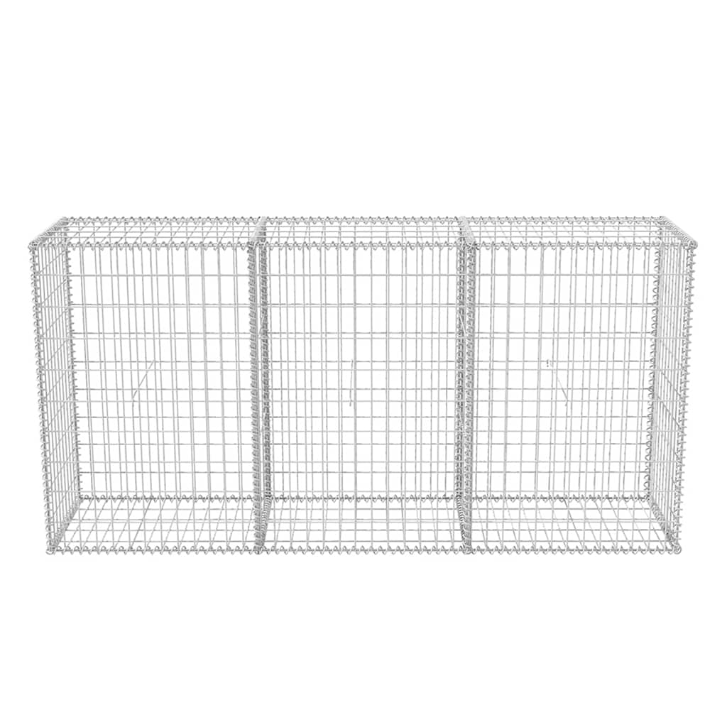 Gabbione in Rete in Acciaio Zincato 200x50x100 cm | homemem39