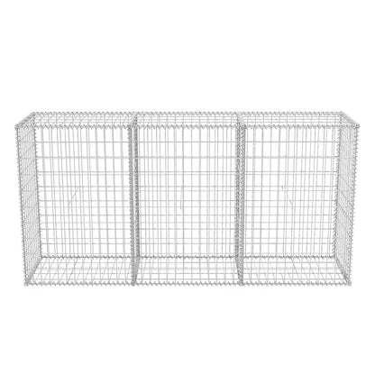 Gabbione in Rete in Acciaio Zincato 200x50x100 cm | homemem39