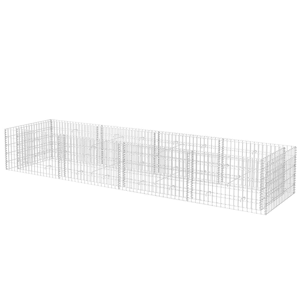 Gabbione Letto Rialzato da Giardino in Acciaio 360x90x50 cm | homemem39