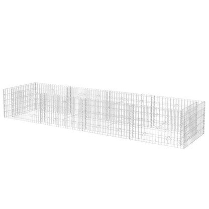 Gabbione Letto Rialzato da Giardino in Acciaio 360x90x50 cm | homemem39