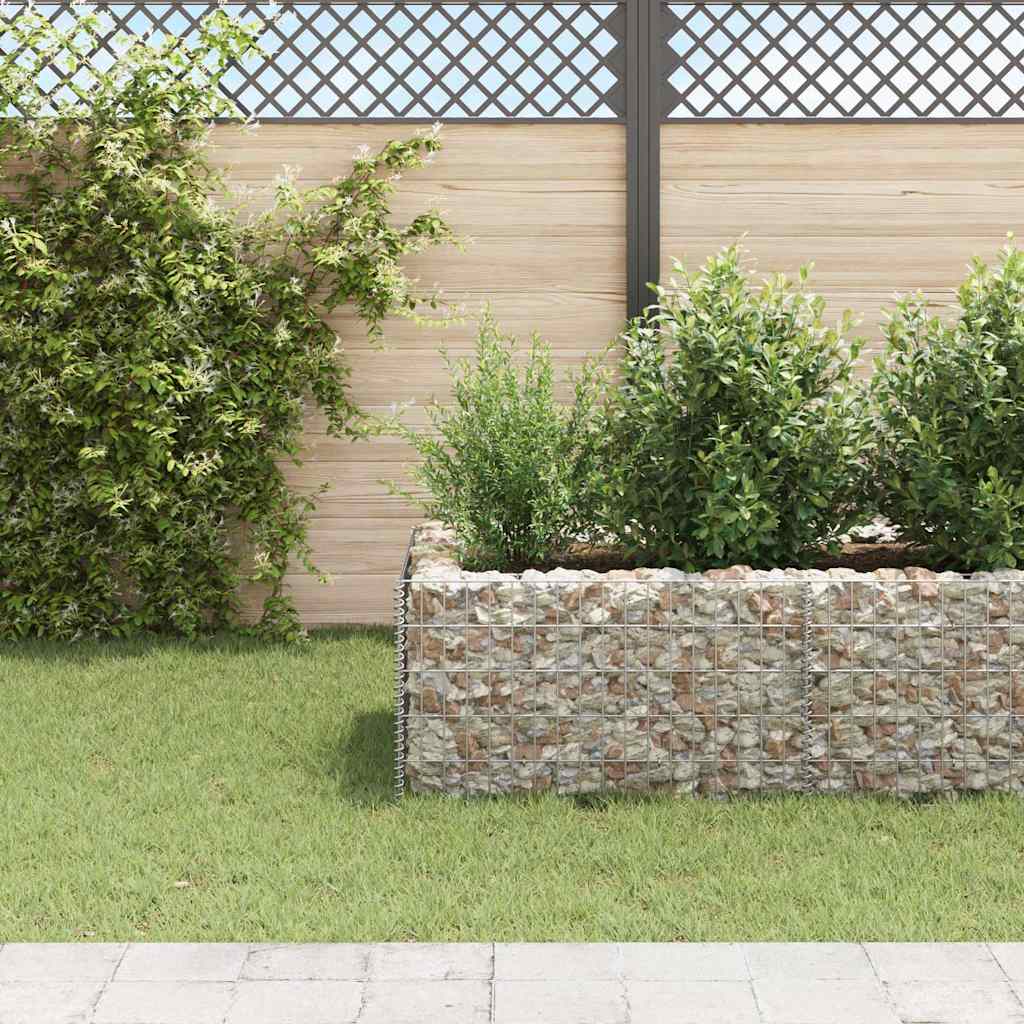 Gabbione Letto Rialzato da Giardino in Acciaio 360x90x50 cm | homemem39
