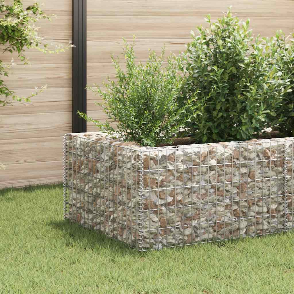 Gabbione Letto Rialzato da Giardino in Acciaio 360x90x50 cm | homemem39