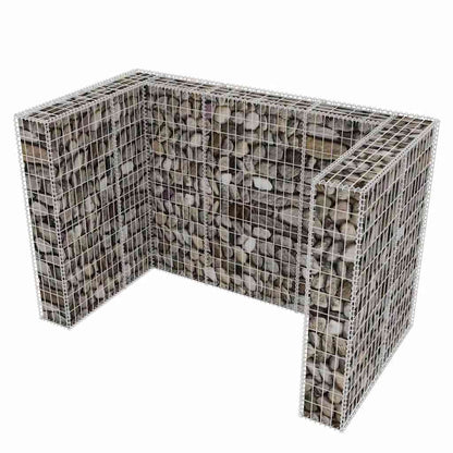 Gabbione in Rete in Acciaio per 2 Cassonetti 180x100x120 cm | homemem39