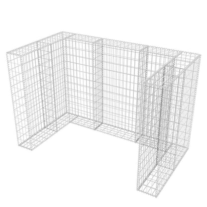 Gabbione in Rete in Acciaio per 2 Cassonetti 180x100x120 cm | homemem39