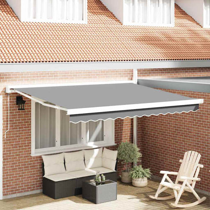 Tenda da Sole Bianco 3,5 x 2,5 m Metallo - homemem39