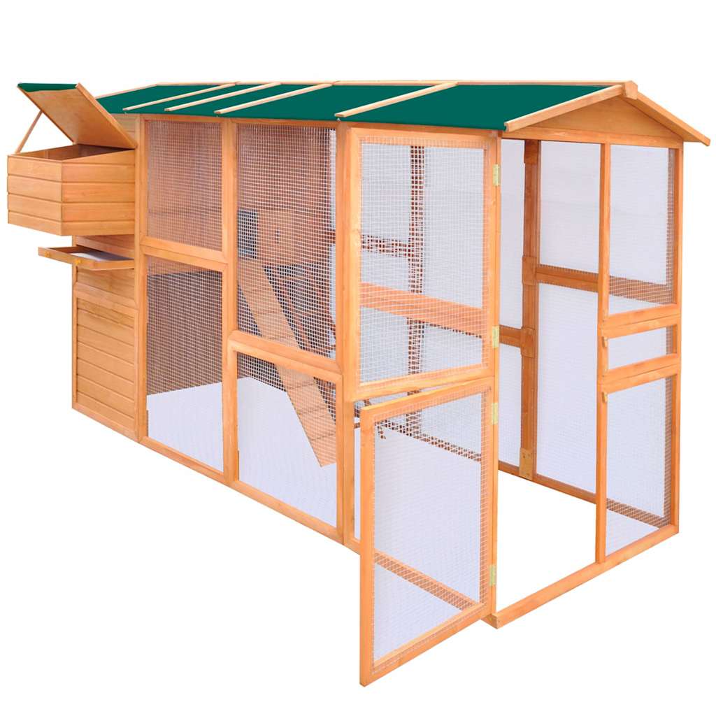 Wooden chicken coop 295x163x170 cm