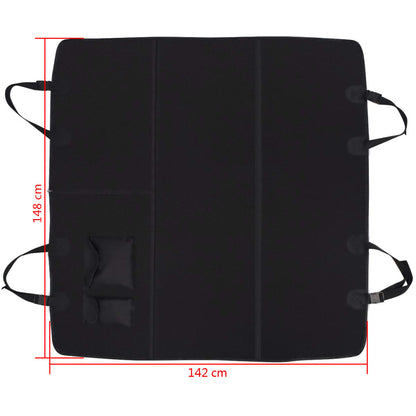 Coperta per Cani per Sedile Posteriore Auto 148x142 cm nero | homemem39