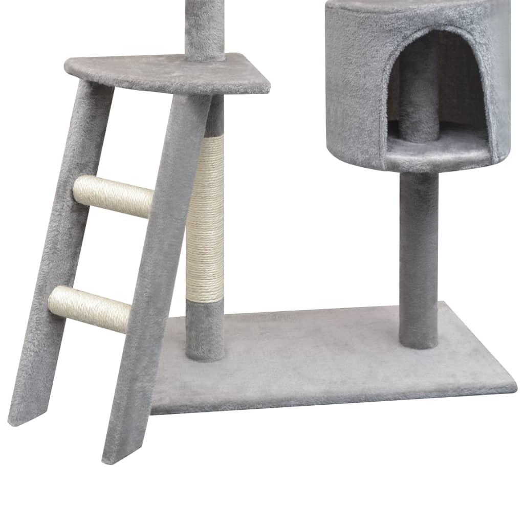 Albero per Gatti con Tiragraffi in Sisal 150 cm Grigio - homemem39