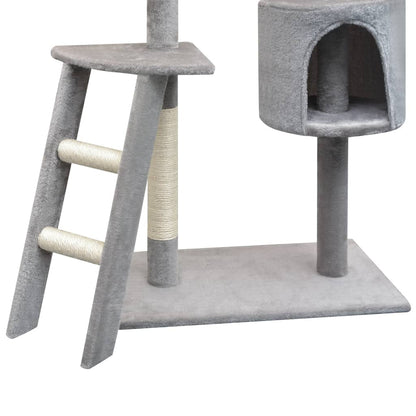 Albero per Gatti con Tiragraffi in Sisal 150 cm Grigio - homemem39