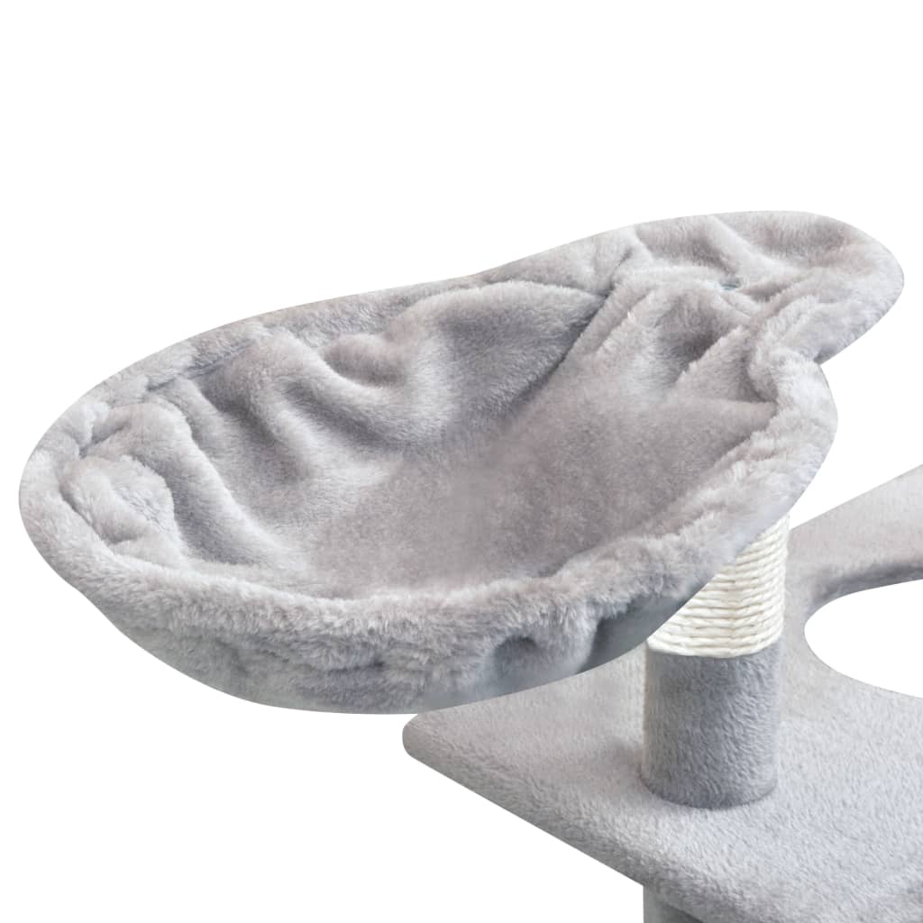 Albero per Gatti con Tiragraffi in Sisal 150 cm Grigio - homemem39
