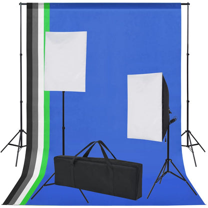 Kit Studio Fotografico 5 Sfondi Colorati & 2 Softbox - homemem39