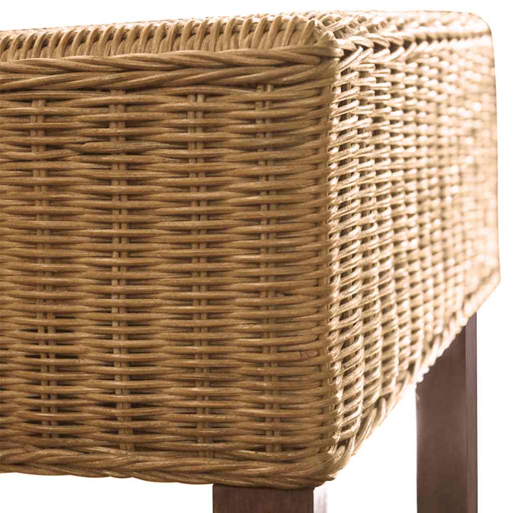 Sedie da Pranzo 2 pz Marroni in Rattan Naturale | homemem39