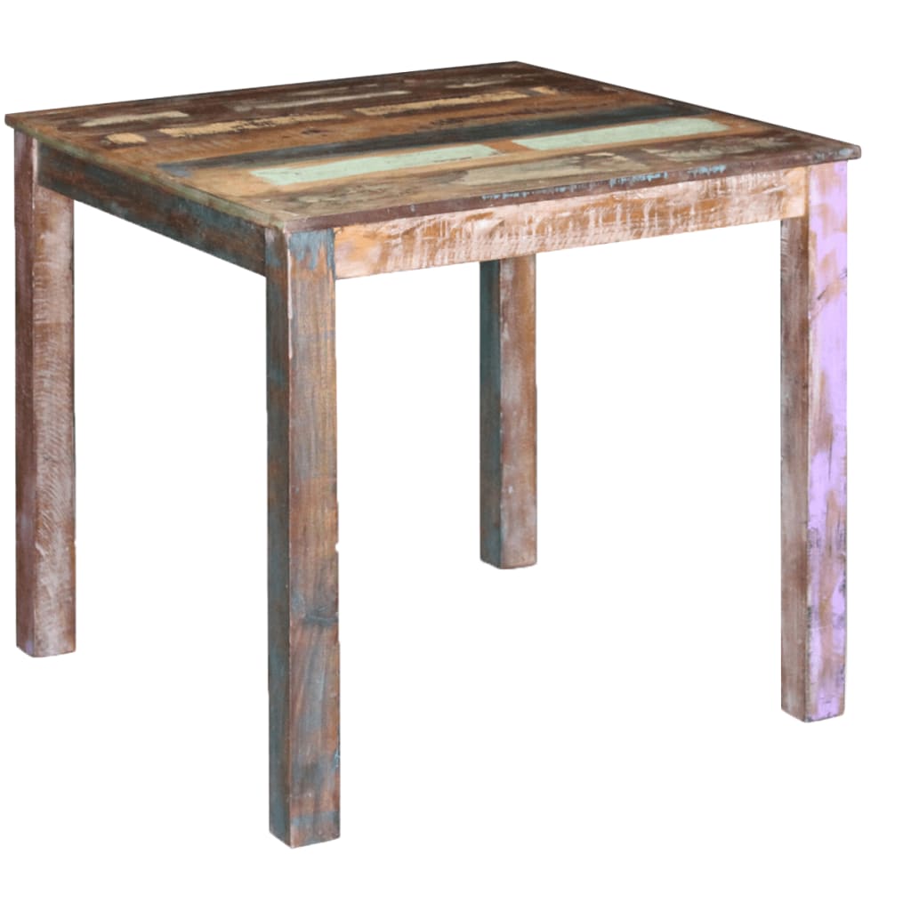 Tavolo da Pranzo in Legno Massello di Recupero 80x82x76 cm