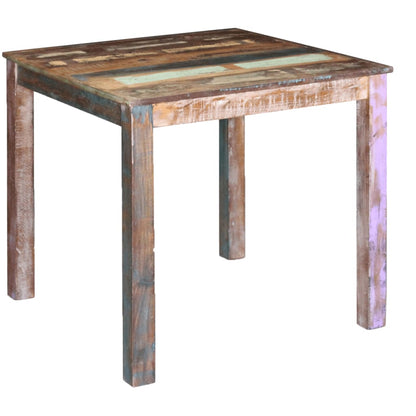 Tavolo da Pranzo in Legno Massello di Recupero 80x82x76 cm