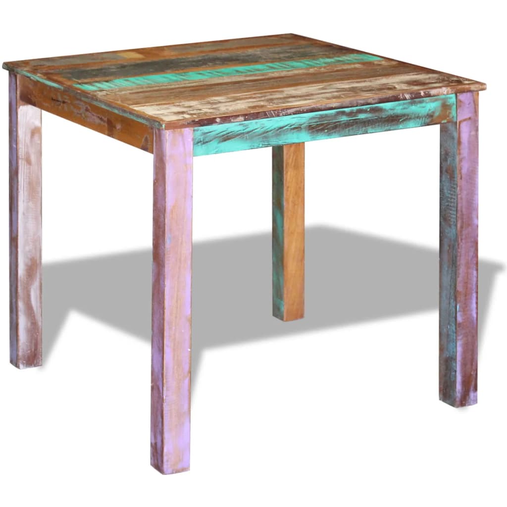 Tavolo da Pranzo in Legno Massello di Recupero 80x82x76 cm