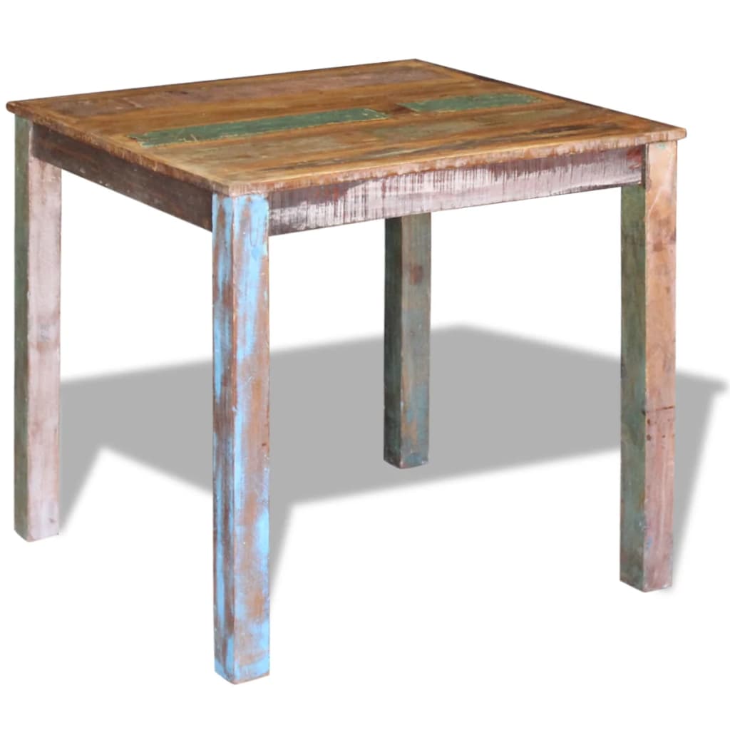 Tavolo da Pranzo in Legno Massello di Recupero 80x82x76 cm