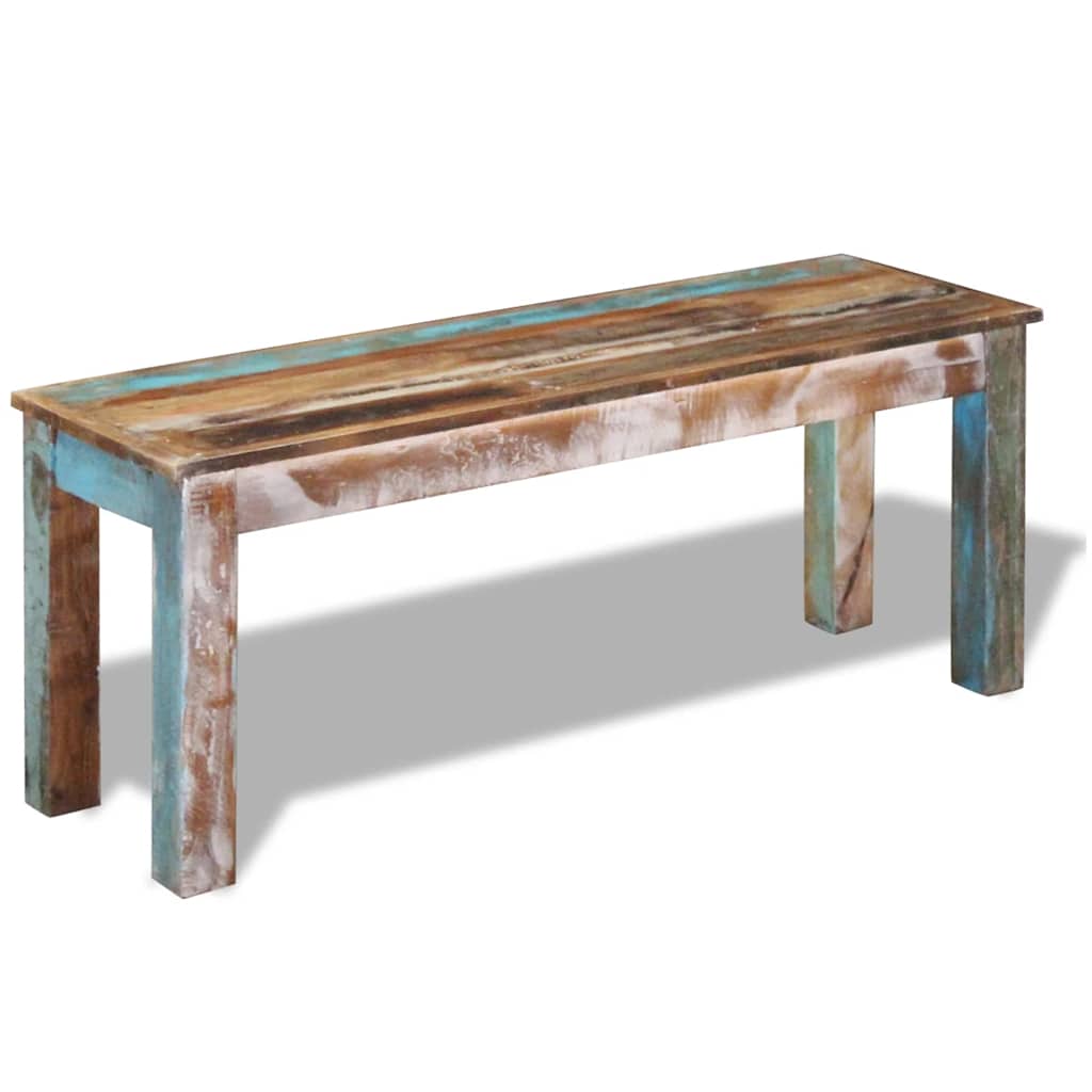 Panca in Legno Massello di Recupero 110x35x45 cm | homemem39