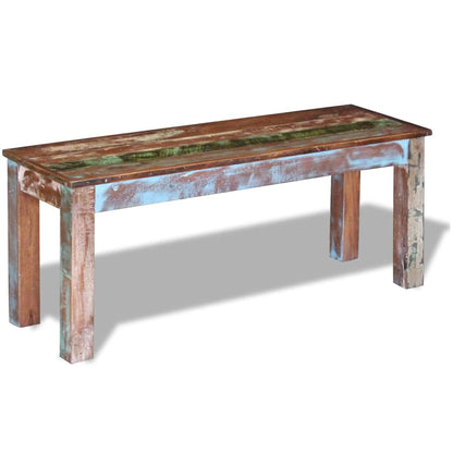 Panca in Legno Massello di Recupero 110x35x45 cm | homemem39