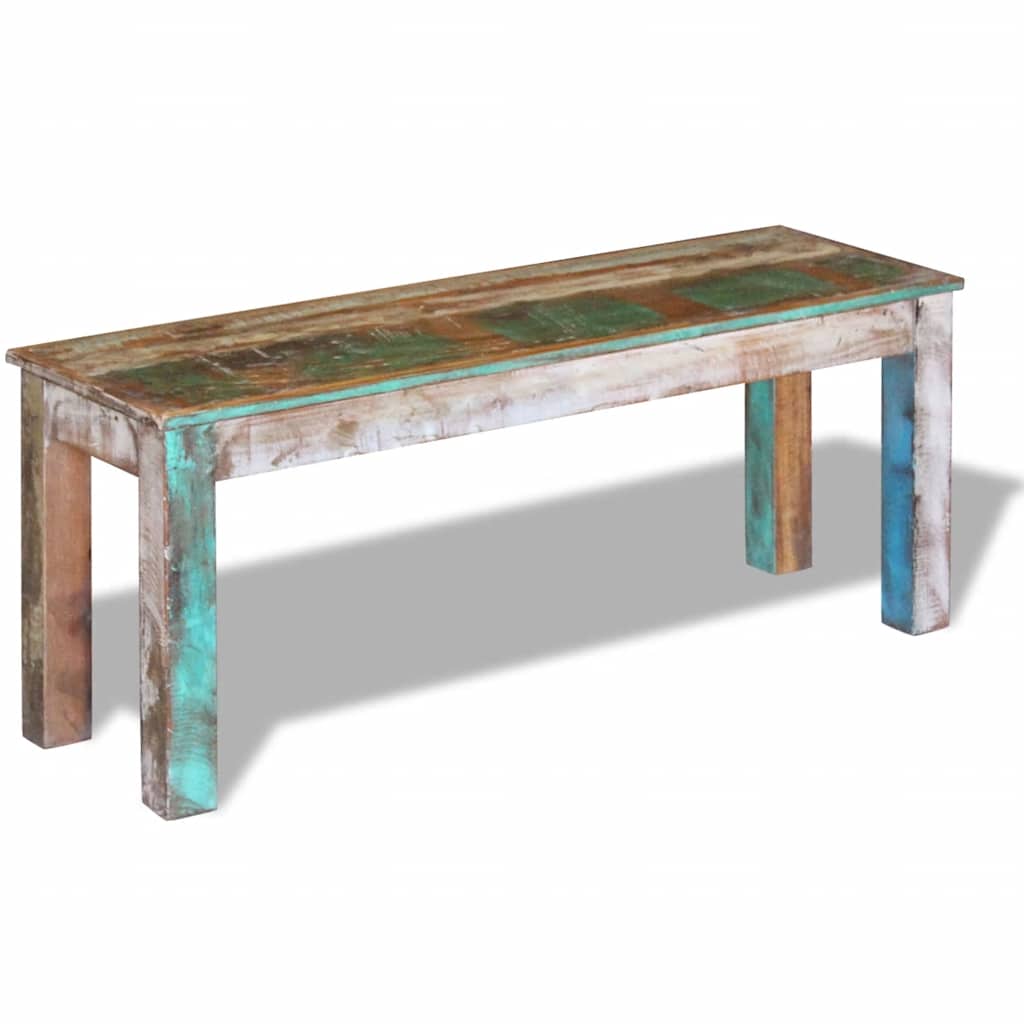 Panca in Legno Massello di Recupero 110x35x45 cm | homemem39