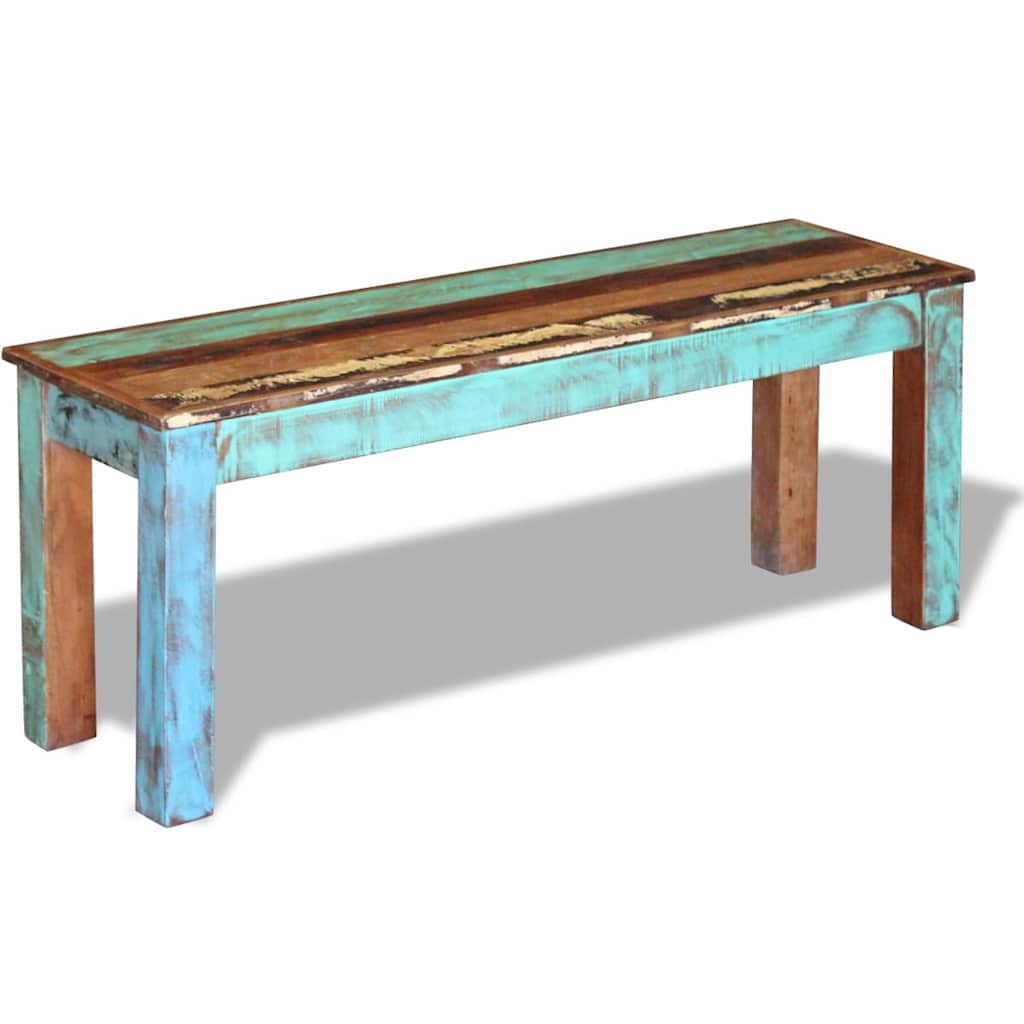 Panca in Legno Massello di Recupero 110x35x45 cm | homemem39