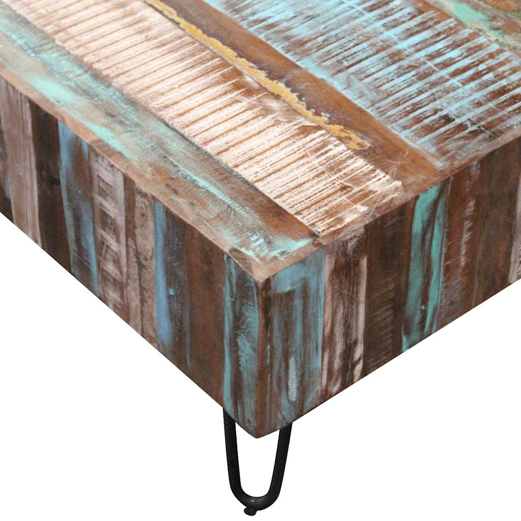 Tavolino da Salotto in Legno Massello Anticato 100x50x38 cm | homemem39