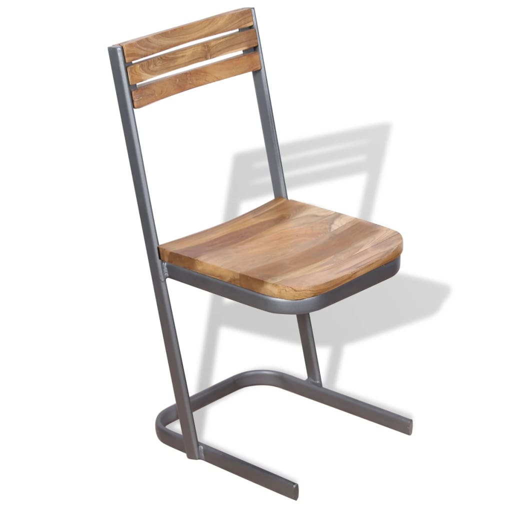 Sedie da Pranzo 2 pz in Legno Massello di Teak | homemem39