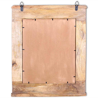 Armadio Vanity Specchiera 2 Armadietti Legno Massello di Mango