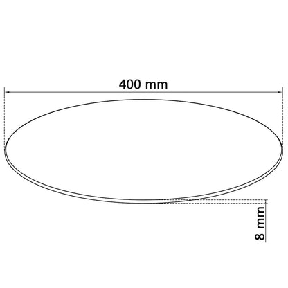 Superficie Tavolo in Vetro Temperato Rotonda 400 mm | homemem39