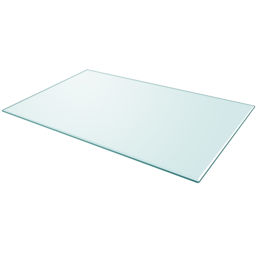 Piano Tavolo Vetro Temperato Rettangolare 1000x620 mm | homemem39
