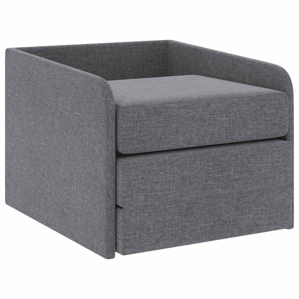 Poltrona Letto Convertibile Grigio Chiaro in Tessuto | homemem39
