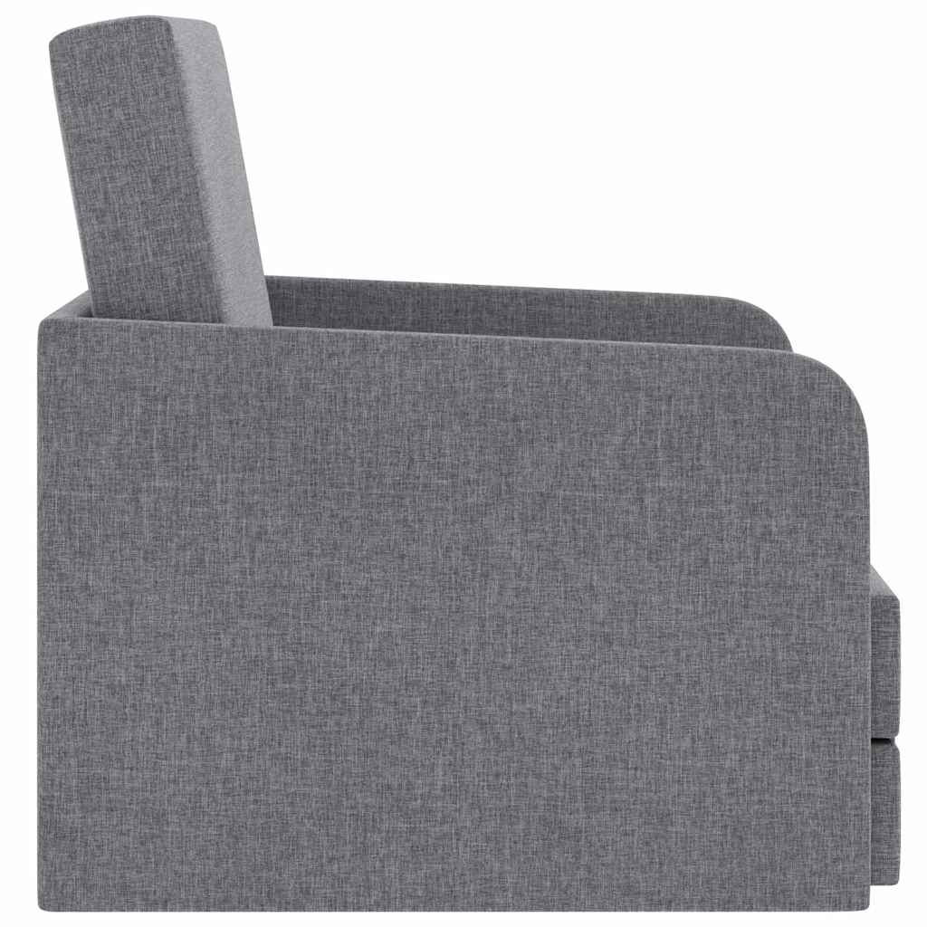 Poltrona Letto Convertibile Grigio Chiaro in Tessuto | homemem39