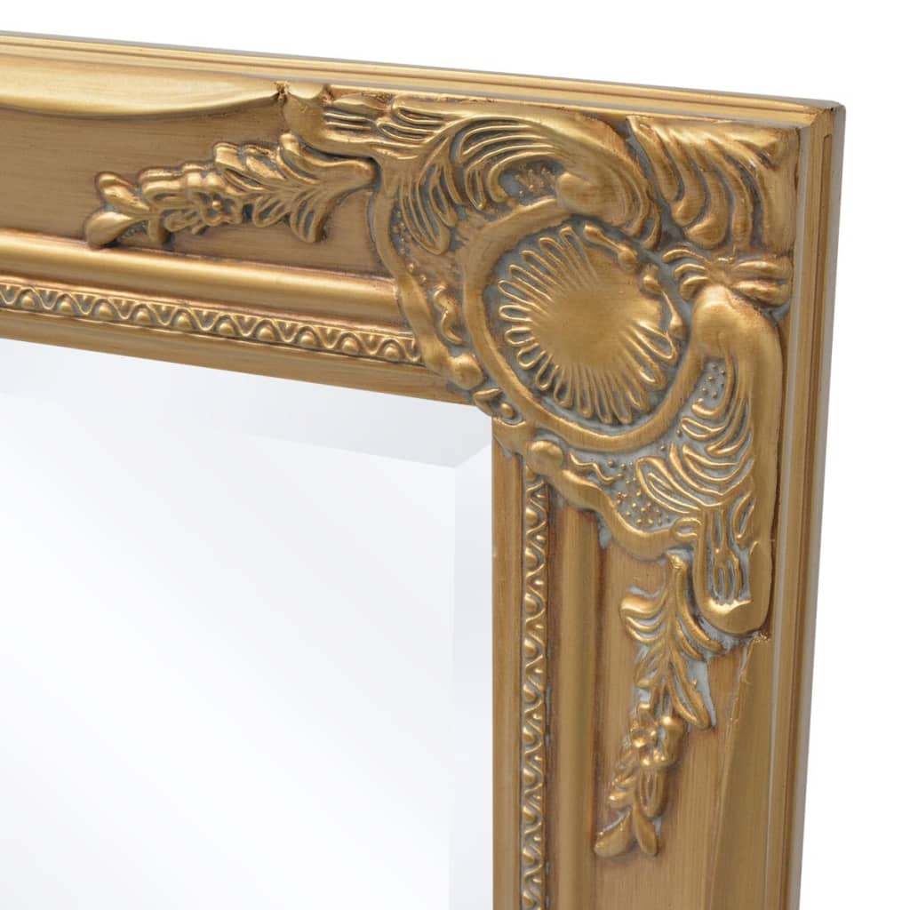 Specchio da Parete Stile Barocco 100x50 cm Oro - homemem39