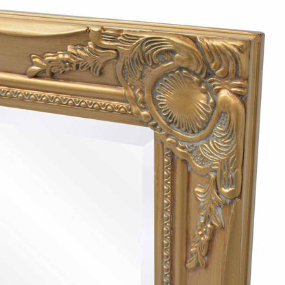 Specchio da Parete Stile Barocco 100x50 cm Oro