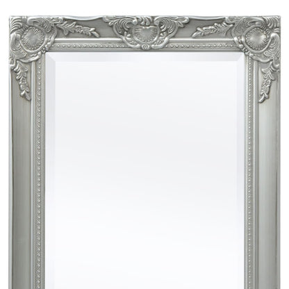 Specchio da Parete Stile Barocco 100x50 cm Argento - homemem39